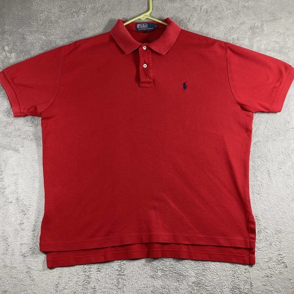 Ralph Lauren Other - Ralph Lauren Polo Shirt Men Adult Large Red Casual Rugby Short Sleeve Pony Men